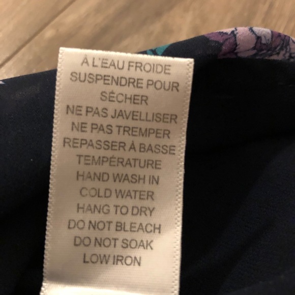 Navy Racerback Tank with Purple Floral Pattern - Picture 6 of 6